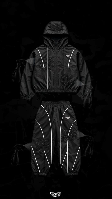 Спортивный комплект, Чёрный · белый